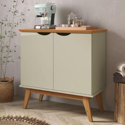 Buffet Meraki 2 Portas MDF 81CM Branco Off White Cinamomo Casah