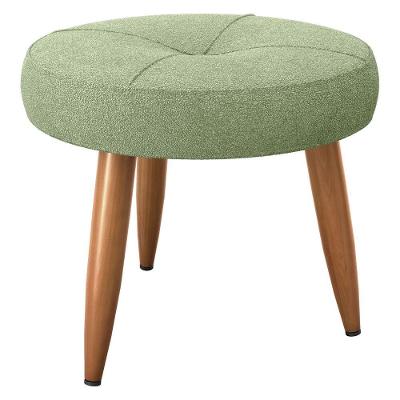 Puff Tania para Sala Assento Espuma Estrutura Madeira Veludo Oliva Casa H Matrix