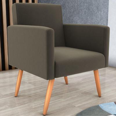 Poltrona Atlas para Sala Suede Conforto Espuma D20 Cappuccino Matrix