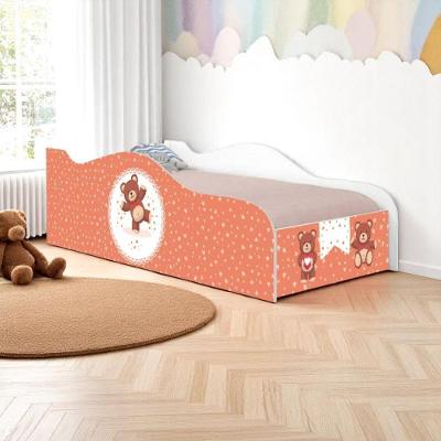 Mini Cama Infantil Ursinho de Pelúcia com Colchão MDF Branco Casah