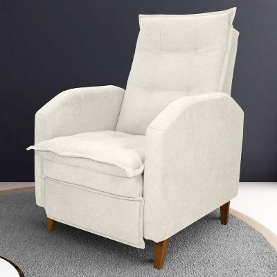 Poltrona Reclinável Maia Conforto Veludo Natural Matrix