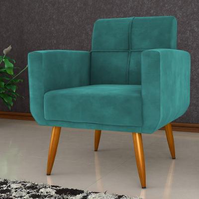 Poltrona Porto Nobre para Sala Veludo Conforto Verde Menta Matrix
