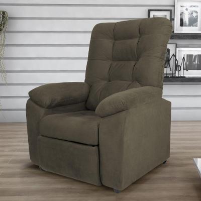 Poltrona Reclinável Sirius Veludo Light Conforto Cappuccino Matrix