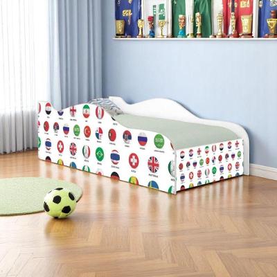 Mini Cama Infantil Futebol Seleção MDF Branco Solteiro Casah