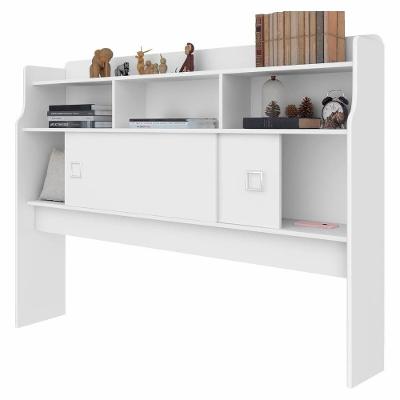Cabeceira Murilo Casal 2 Portas Fixação no Box MDF Branco Cambel Móveis