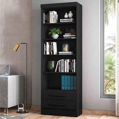 Livreiro Lakewood Preto Fosco 4 Prateleiras MDF-MDP Qmovi