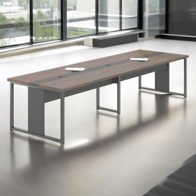 Mesa de Reunião Retangular Porto da Serra Escritório MDP 360CM Freijo Preto Casah
