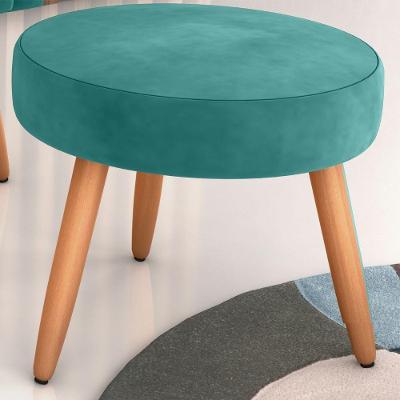 Puff Porto de Savana para Sala Assento Espuma Veludo Verde Matrix