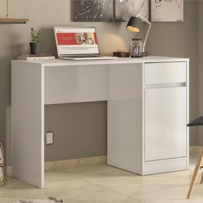 Escrivaninha Amora Moderno 1 Gaveta MDP 109CM Branco Demóbile