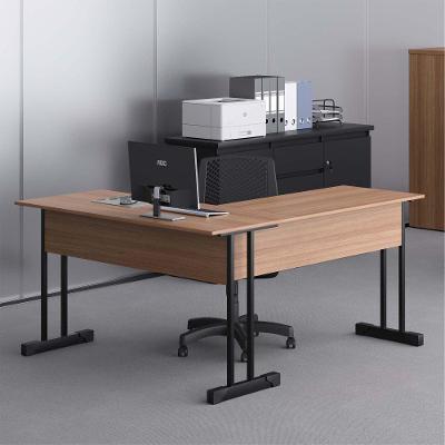 Mesa para Computador em l Cairo 2 Gavetas MDP 143CM Preto Casah