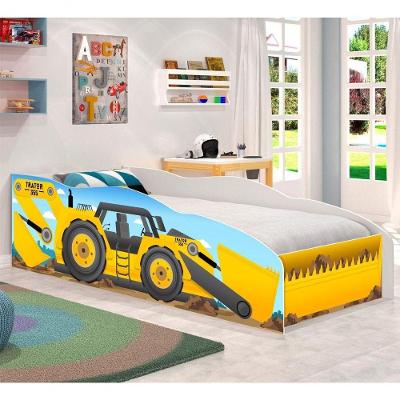 Cama Kids Speciale Trator com Grade de Proteção MDF Branco Casah