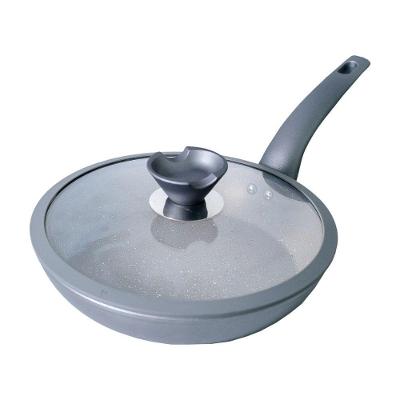 Wok Antiaderente Orleans Alumínio Granito Indução com Tampa 30CM 3L