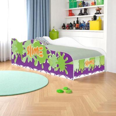 Mini Cama Infantil Slime Menino MDF Branco com Grade de Proteção Casah Solteiro