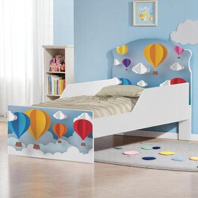 Cama Infantil Balão com Colchão Mini Cama MDF Branco com Bordas Arredondadas Cambel Móveis