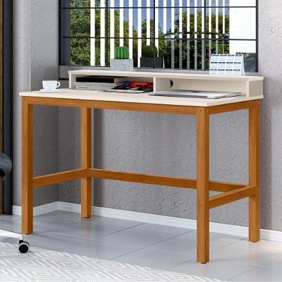 Escrivaninha Retangular Pluma 2 Nichos Nature MDP MDF 110CM Off White Casah