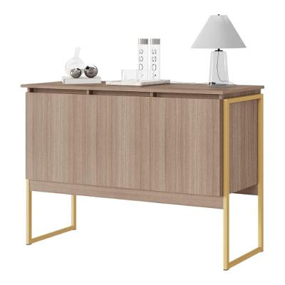 Buffet Sirius 3 Portas 3 Compartimentos MDP 120CM Montana e Dourado