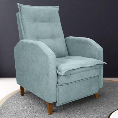 Poltrona Reclinável Aurum Encosto Ajustável Veludo Assento D23 Azul Matrix