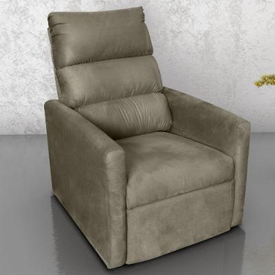 Poltrona Reclinável Mila Suede Cappuccino 69CM 110kg Matrix