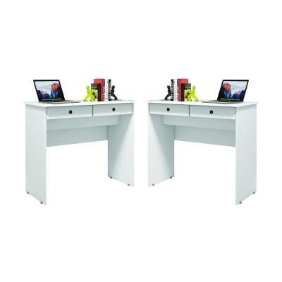 Jogo Retangular Verona 2 Gavetas MDF-MDP 90CM Branco EJ Móveis