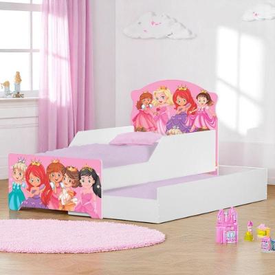 Bicama Infantil Princesas com Colchões MDF Branco Cambel Móveis