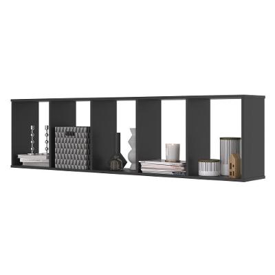 Nicho Kit Villa de Toscana Retangular MDP Fixação Parafuso Preto Onix Plata Móveis