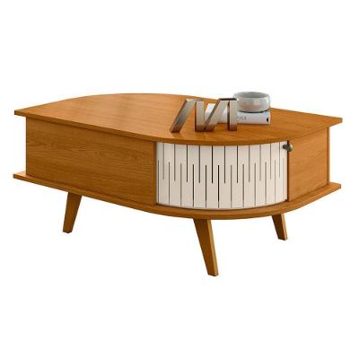 Mesa de Centro Villa Aurea Retangular MDP Madeira 90CM Cinamomo Off White