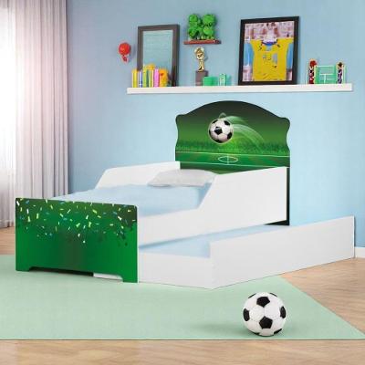 Bicama Infantil Copa Futebol com Colchão MDF Branco Cambel Móveis