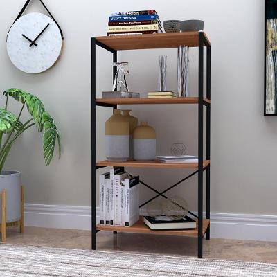 Armário Belira Industrial 4 Prateleiras AÇO CARBONO e MDP 60CM Preto
