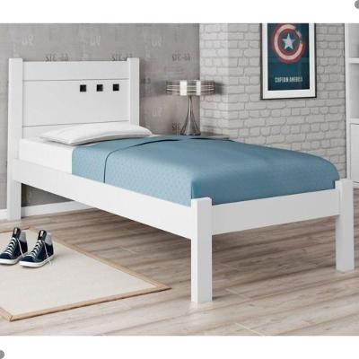 Cama Solteiro Paola II com Pintura UV MDF Branco Framar