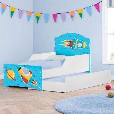 Bicama Infantil Foguete Espacial com Colchões MDF Branco Cambel Móveis