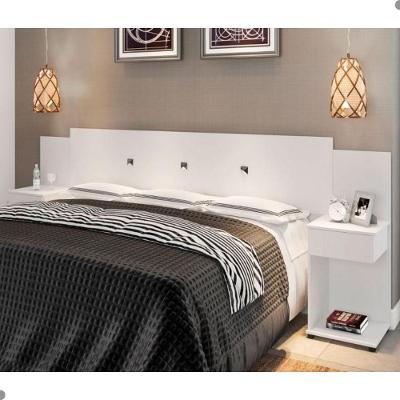 Cabeceira Box Bruma Queen Fixação no Box MDF-MDP Branco Casah