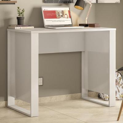 Mesa para Computador Retangular Lewis sem Gavetas MDP 90CM Branco Demóbile