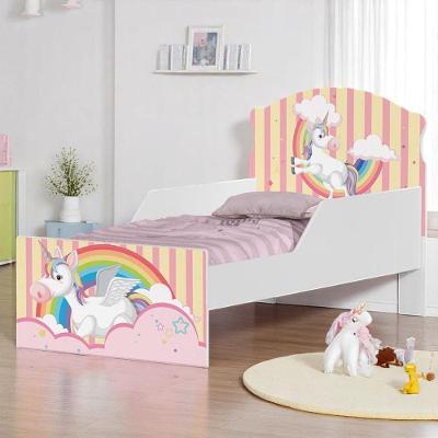 Cama Infantil Unicórnio Meigo Mini Cama MDF Branco Cambel Móveis