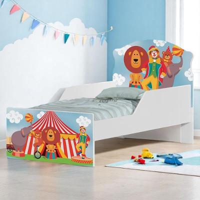 Cama Infantil Circo com Colchão Mini Cama MDF Branco Cambel Móveis