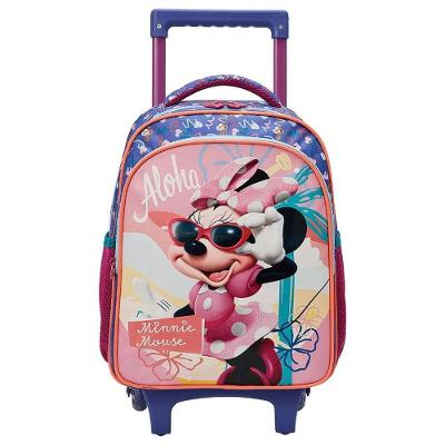 Mochila Rodinha Infantil Xeryus 13230 Aloha Poliéster 420D Roxo Menina com Rodinhas e Glitter