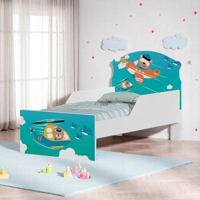 Cama Infantil Patrulha Animal Mini Cama MDF Branco Cambel Móveis