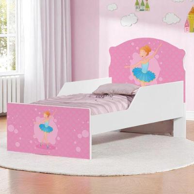 Cama Infantil Bailarina com Colchão Mini Cama MDF Branco Cambel Móveis