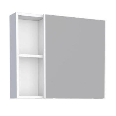 Espelheira para Banheiro Design 1 Porta 1 Prateleira Aço Branco Casah