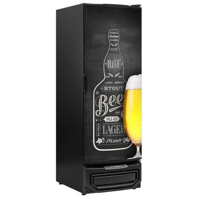 Cervejeira Vertical GCB57BIN 572L com Temperatura Regulável e Porta de Vidro Preta Gelopar Bivolt