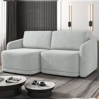 Sofá Cama Varsóvia 3 Lugares Retrátil e Reclinável 196cm Cinza Veludo Gran Belo