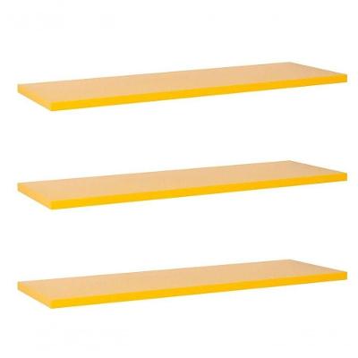Prateleira Crie Fácil 80X10CM MDP Suporte Invisível Organizador Moderno Amarelo Mercado 80CM