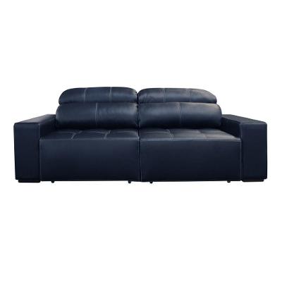 Sofá Levi 3 Lugares Retrátil e Reclinável 250CM Azul Escuro Sallar Home