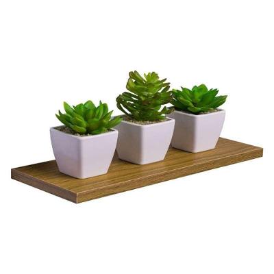 Prateleira 30 X 15cm Freijó MDP Suporte Invisível Organizador Marrom Mercado das Prateleiras 30CM
