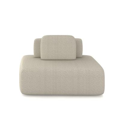 Sofá Modular Dakota 2 Lugares 142cm Bouclê Bege G33 Gran Belo