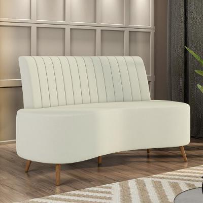 Sofá Katara 2 Lugares 135cm Bege Claro em Veludo G33 Gran Belo