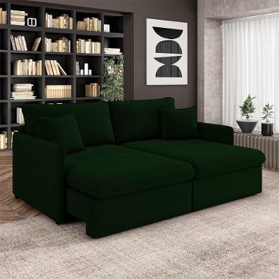 Sofá Gandalf 3 Lugares Retrátil e Reclinável 214CM Verde Gran Belo