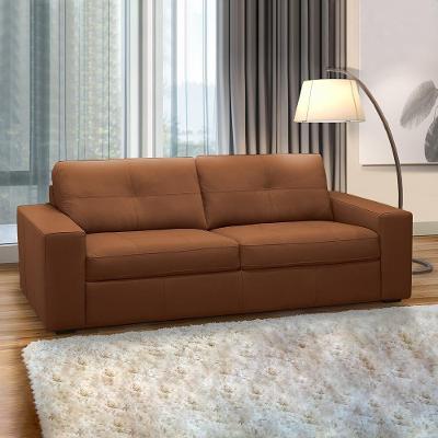 Sofá Mendes 2 Lugares 150CM Couro Caramelo Gran Belo