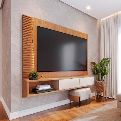 Home Suspenso Sabat para Tv Até 65 179cm MDP MDF com LED Freijó Off White Gran Belo