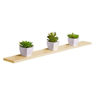 Prateleira Crie Fácil 90x20CM MDP Fixação Embutir Invisível Moderno Bege Claro Mercado