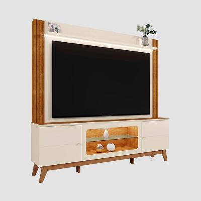 Home Painel Maceio para Tv Até 70 Polegadas 198,4cm MDP Off White Loja Doce Lar